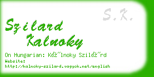 szilard kalnoky business card